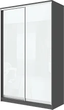 2-х дверный шкаф-купе с цветной пленкой Белый №10 2400 1682 420
